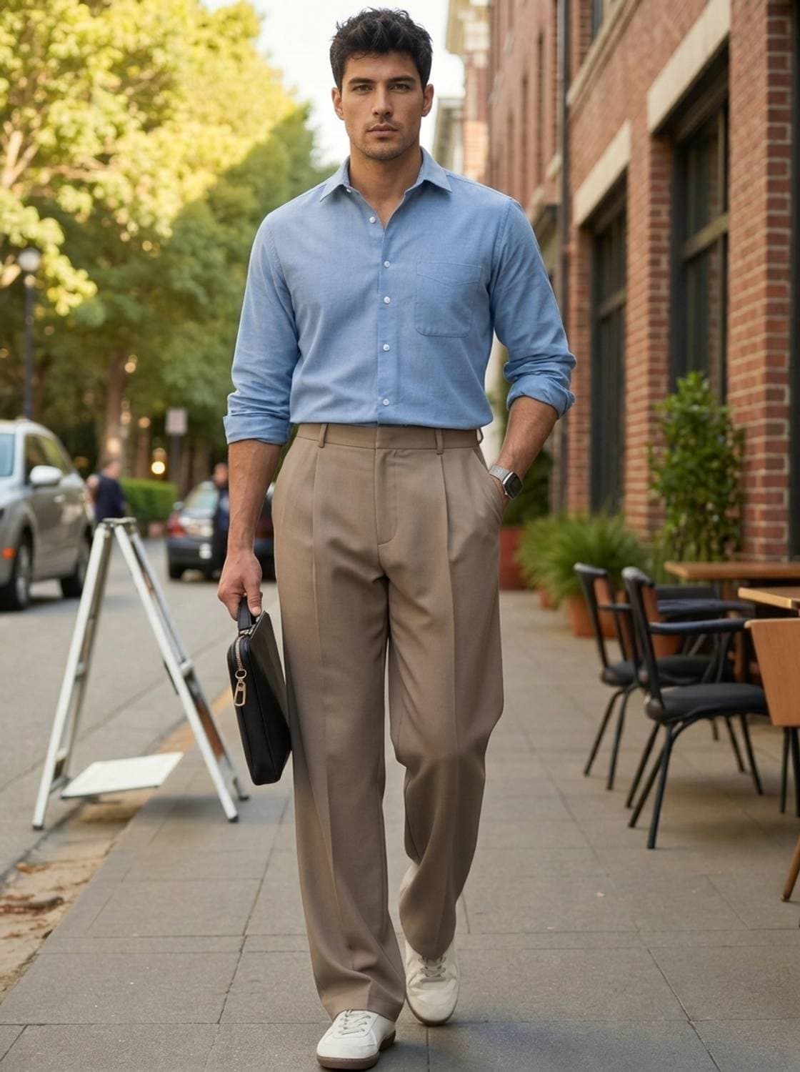 KOTTY Relaxed Men Beige Trousers